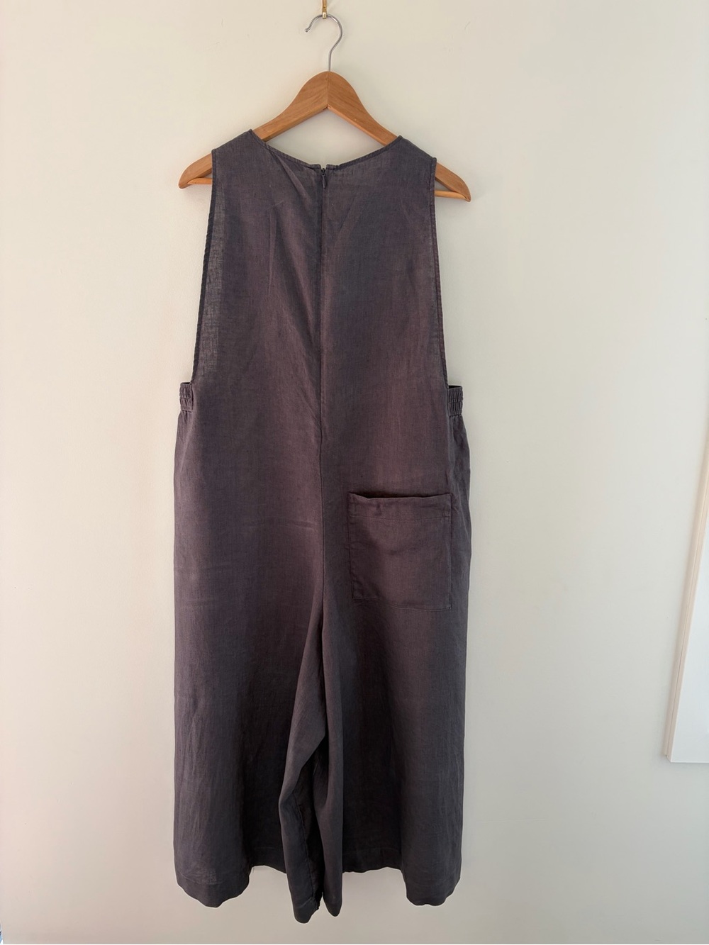 COS Sleeveless Wide-Leg Linen Jumpsuit in Dark Gray, S - Picture 12 of 16